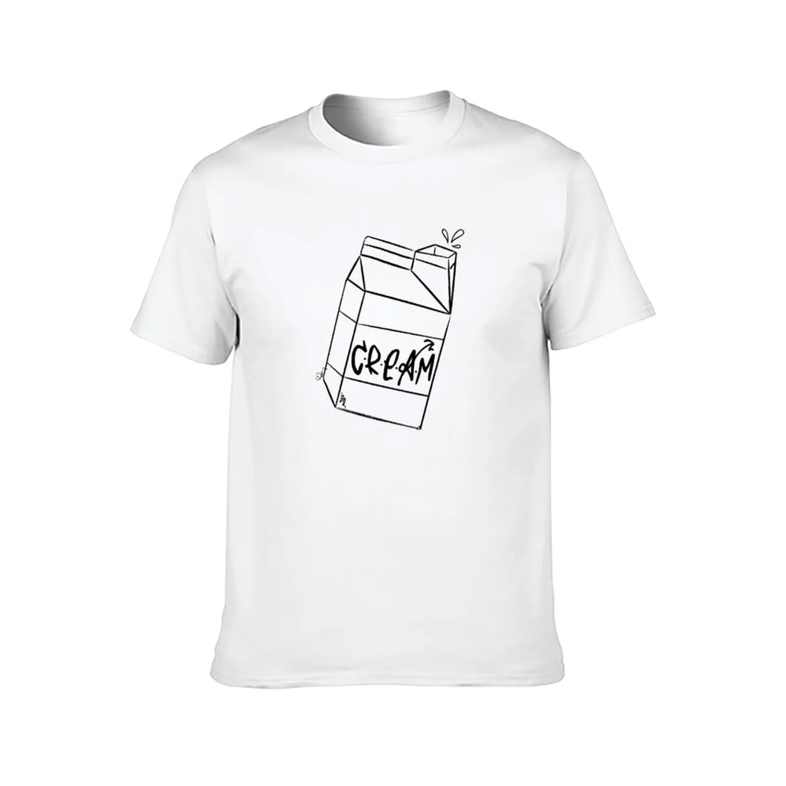 C.R.E.A.M تي شيرت تي شيرت للرجال قطن تي شيرت رجالي