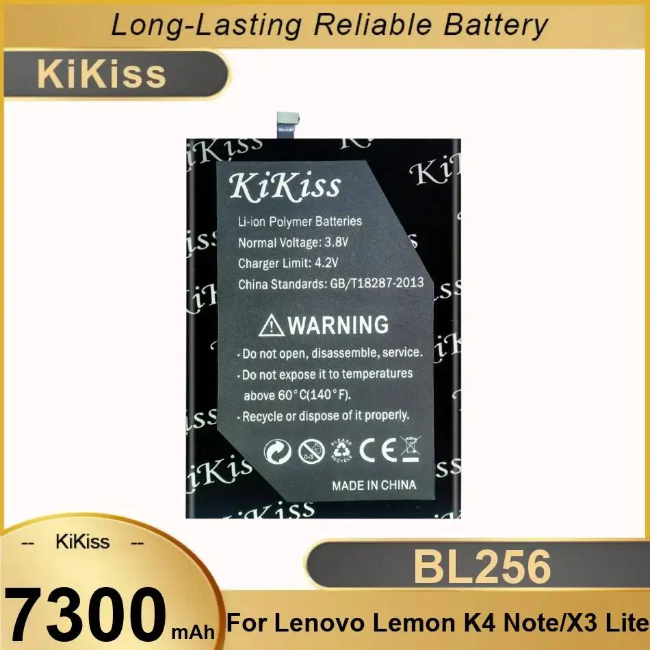 

BL256 надежный источник питания 7300 мАч аккумулятор мобильного телефона для Lenovo Lemon K4 Note X3 Lite K51c78 A7010