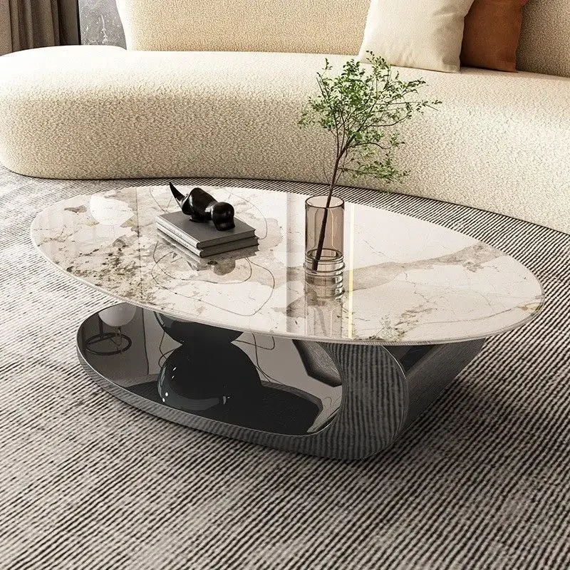 

Nordic minimalist oval rock plate coffeeombination edge several coffee table online celebrity