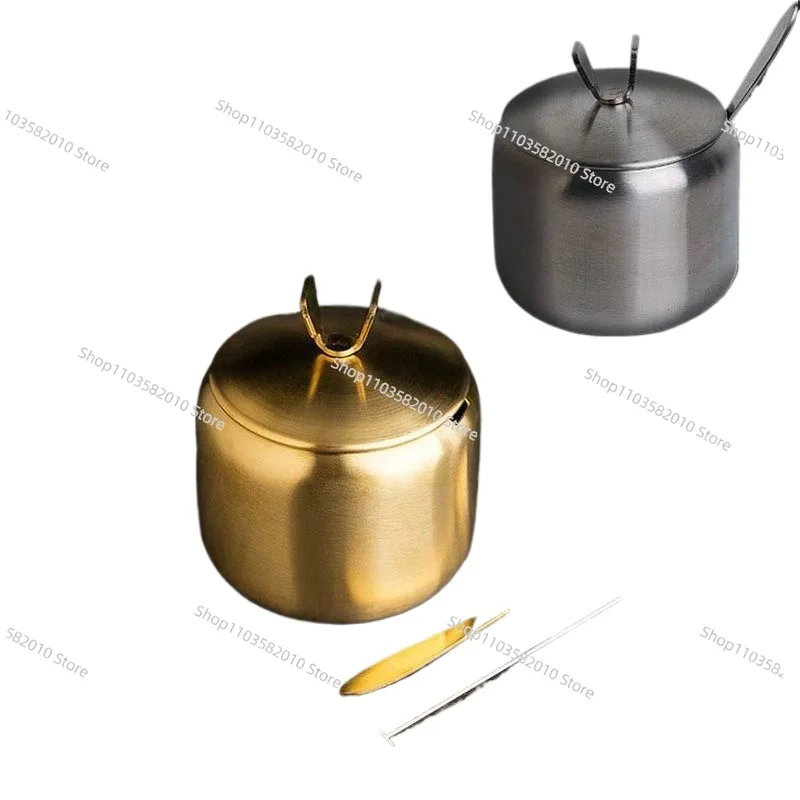 Stainless Steel Seasoning Jar Set, Commercial Household Kitchen Ingredient Storage Box