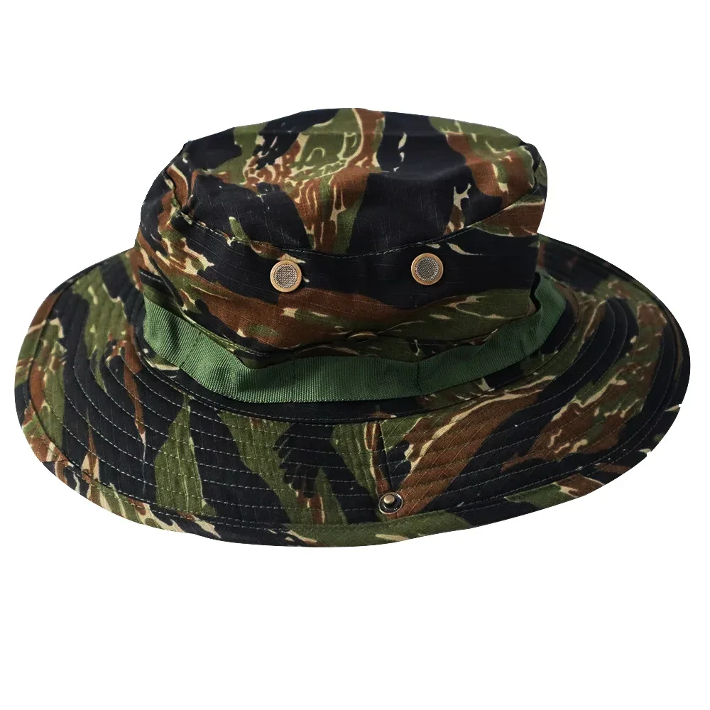 WW 2 Vietnam Tabby Striped Hat Men's Ladies Hat Tabby Large Eave US Soldier Shade Tactical Equipment Vintage Shade Hat WW2