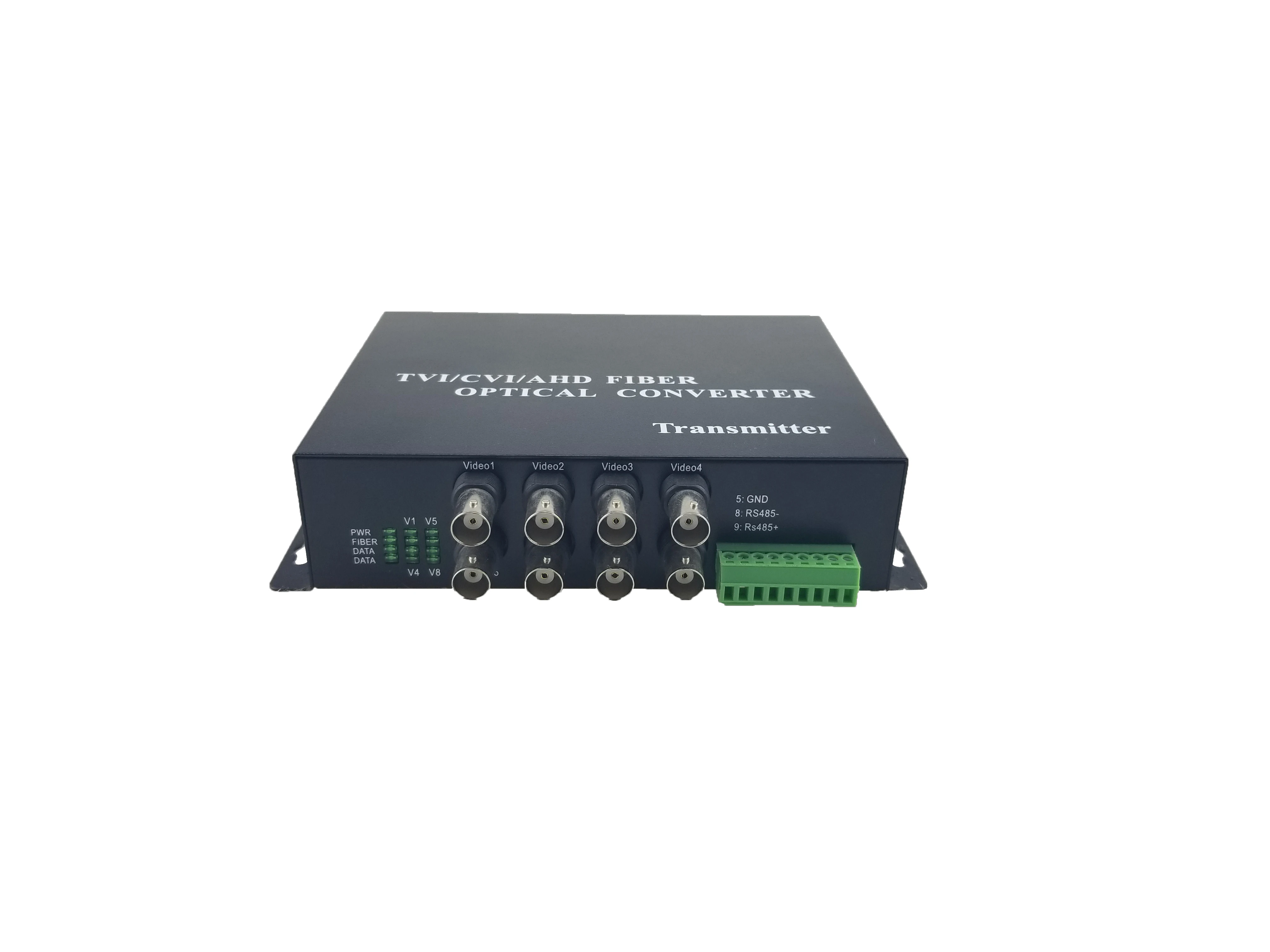 1080P HD-CVI/AVI/AHD ビデオコンバーター 8 チャンネル光ファイバービデオコンバーター