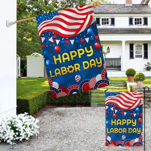 Happy Labor Day American Flag Garden Flag AAL HHM WZZ yyi