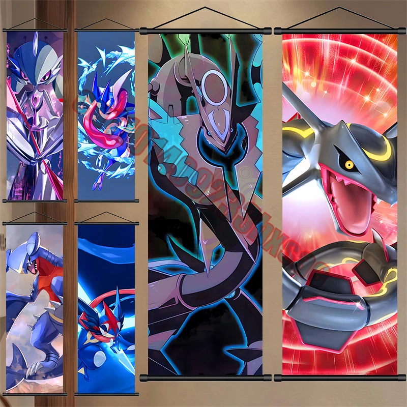 

Classic Cartoon Anime Pokemon Rayquaza, Charizard, Lucario High Quality Art Reel Drawing Suitable for Living Room Decoration