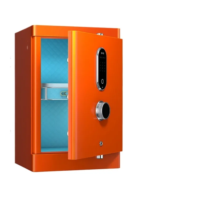 Safe Large Office Home Smart Anti-theft Safe Fingerprint Password Facial recognition with glazed orange