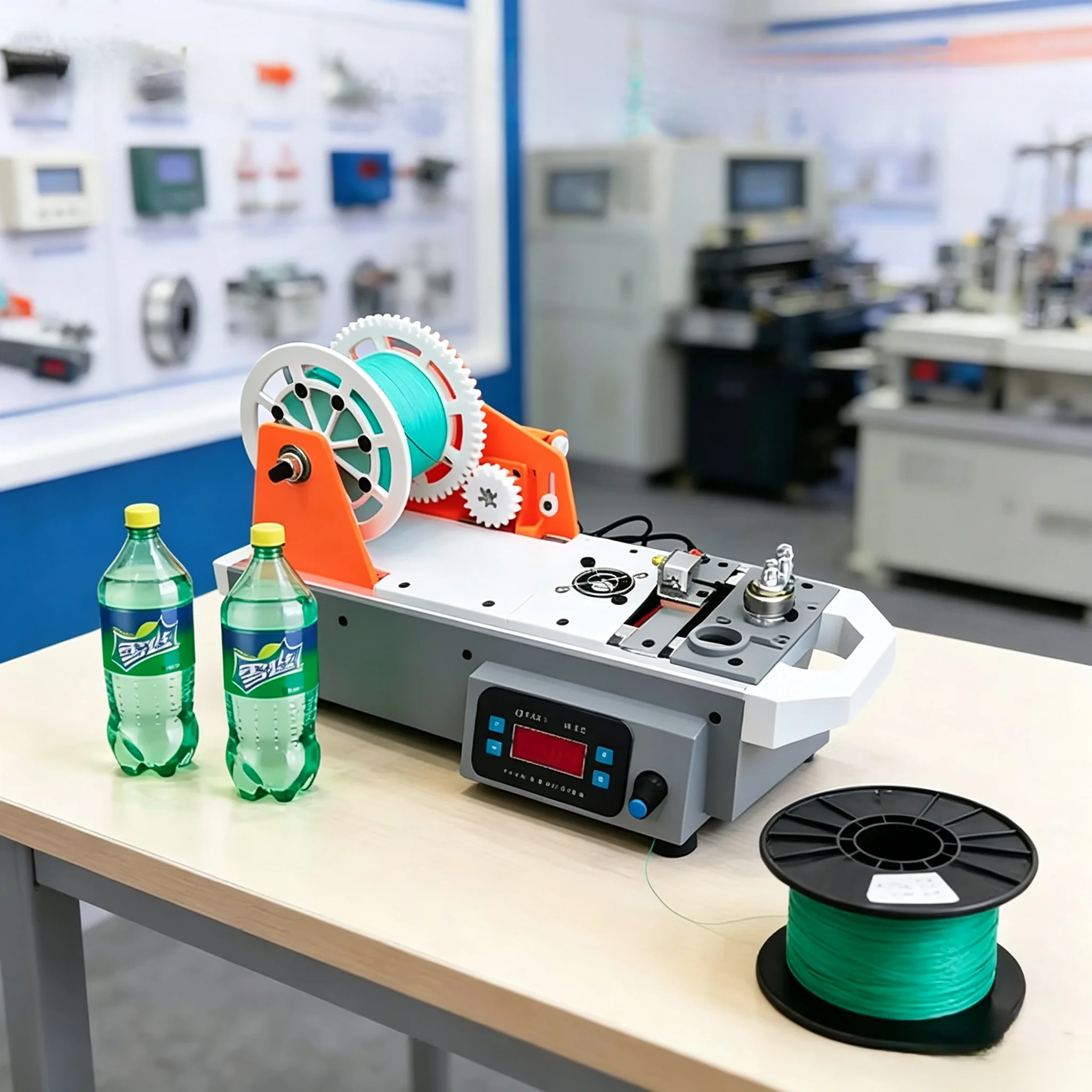 PET Bottle Filament Extruder Desktop 3D Printer Plastic Recycling Machine 1.8mm Silk Maker for DIY 3D Printing Projects