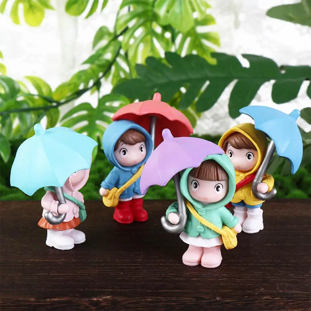 Model Bakery Ornaments Doll Ornaments PVC Ornaments Handmade Models Toy Raincoat Umbrella Action Figures Figure Toys