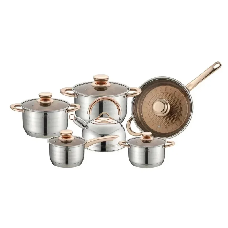 Kitchenware set Induction cooking pot and non-stick casserole cooker set, convenient for kitchen use