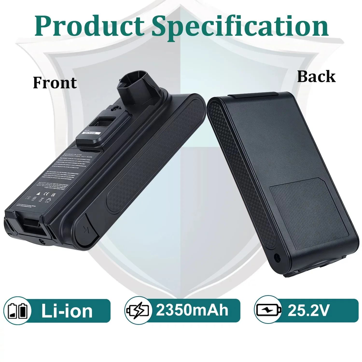 New 25.2V 2350mAh Replacement Battery for Shark XBATR725SLEU Compatible IZ862H Wireless Vacuum Cleaner Rechargeable Battery