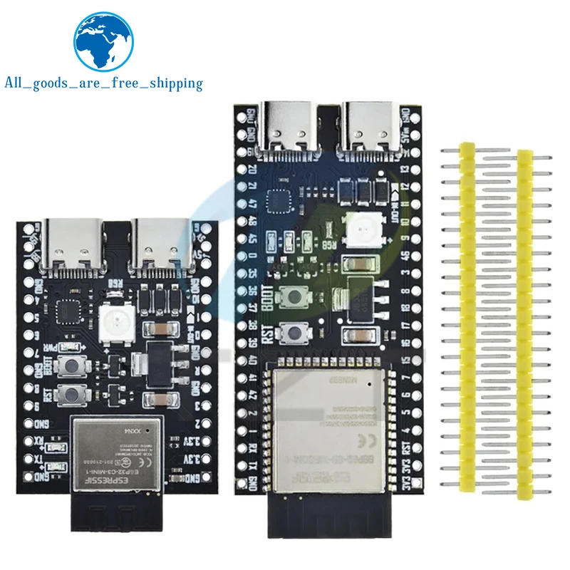 TZT ESP32/ ESP32-S3/ESP32-C3 Dual Type-C Development Board ESP32-C3-DevKitM-1 ESP32-C3-MINI-1 ESP32-S3-DevKitC-1 N16R8