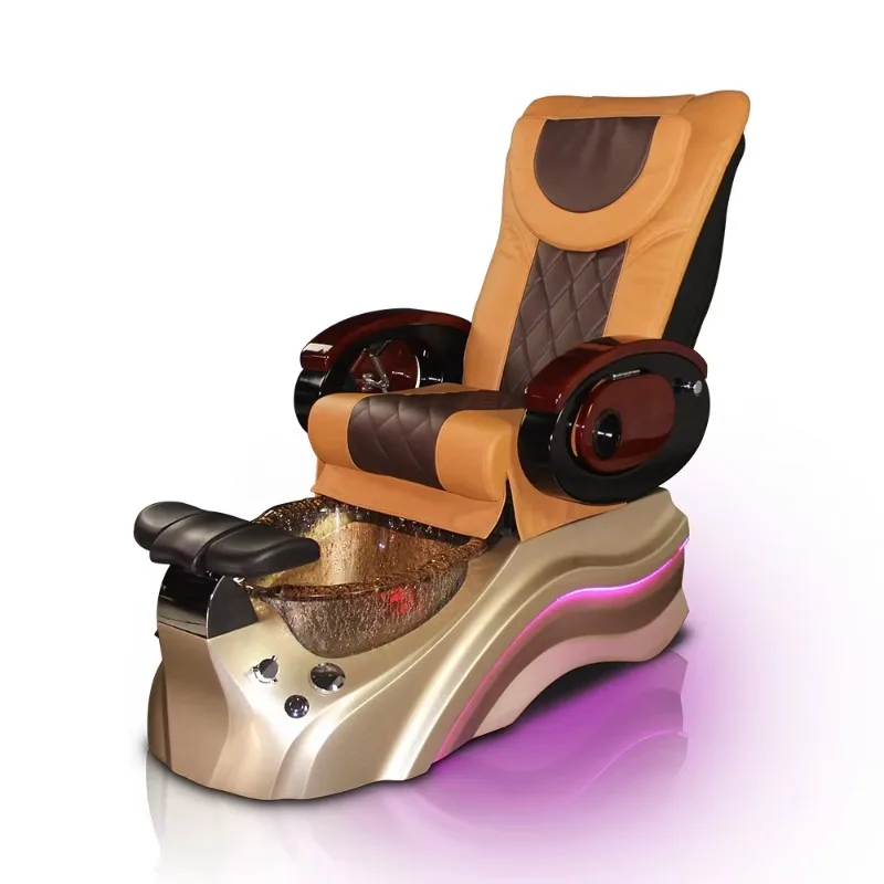 Spa Massage Foot Pedicure Chair Whirlpool Jet System Adjustable Seat Stainless Steel Construction for Nail Salon Use
