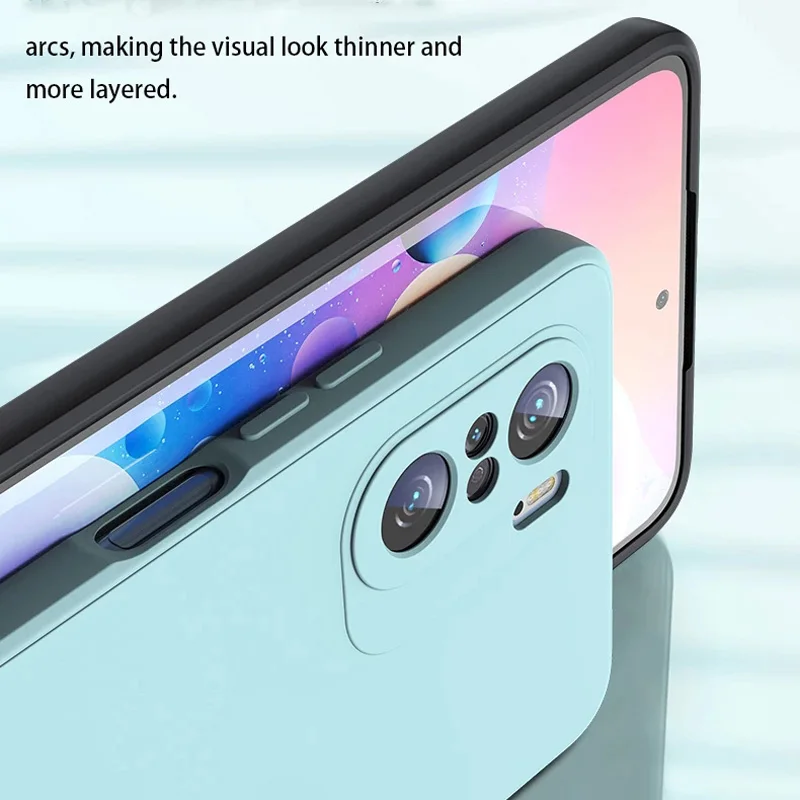 الأصلي مربع السائل سيليكون جراب هاتف ل Xiaomi Redmi نوت 12 برو 11 نوت 10 برو 9S Redmi K60 برو K40 K50 Poco F3 X3 غطاء