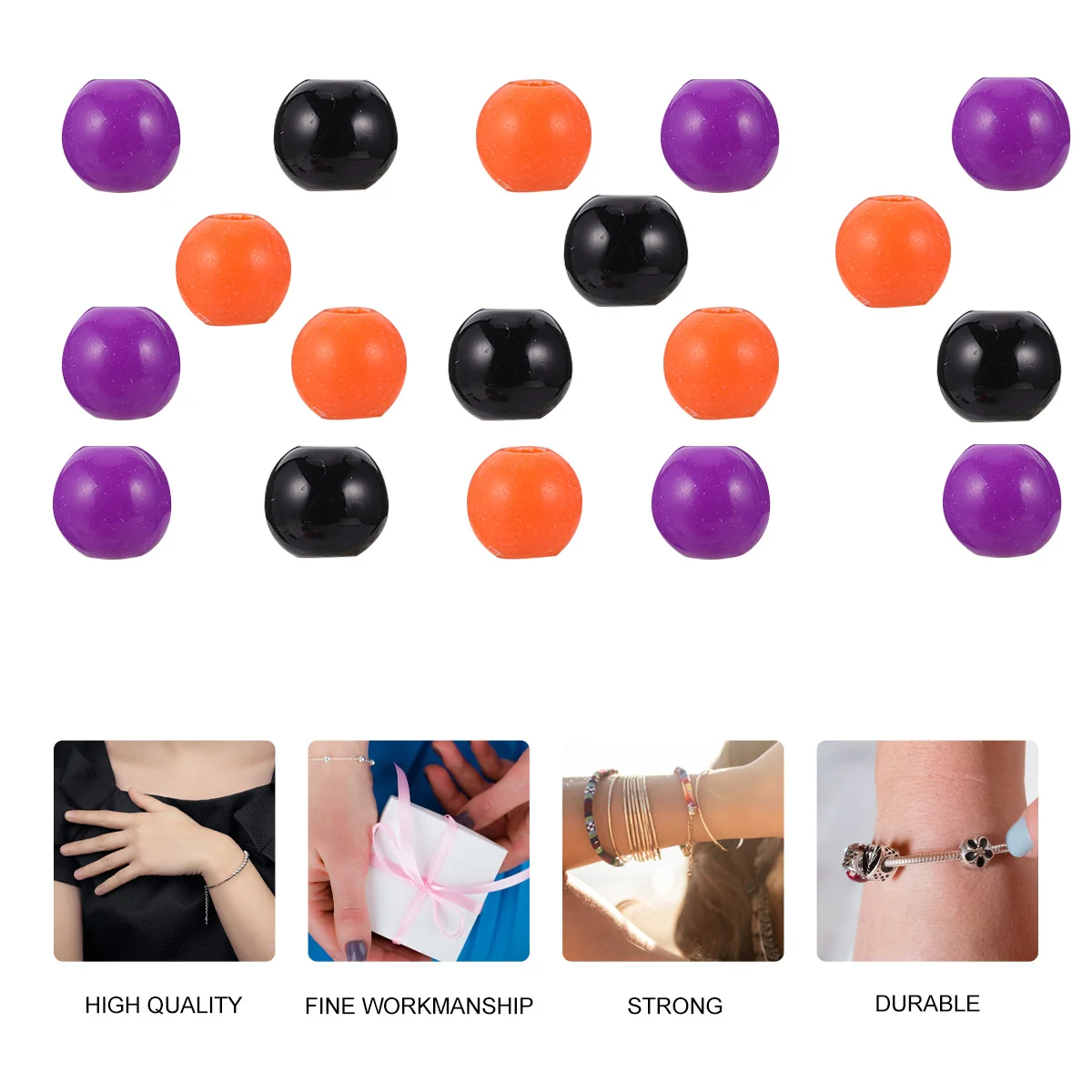 

3000 шт. цветные бусины для изготовления браслетов, ювелирных изделий с отверстиями, изготовления ювелирных изделий, красочные разделители