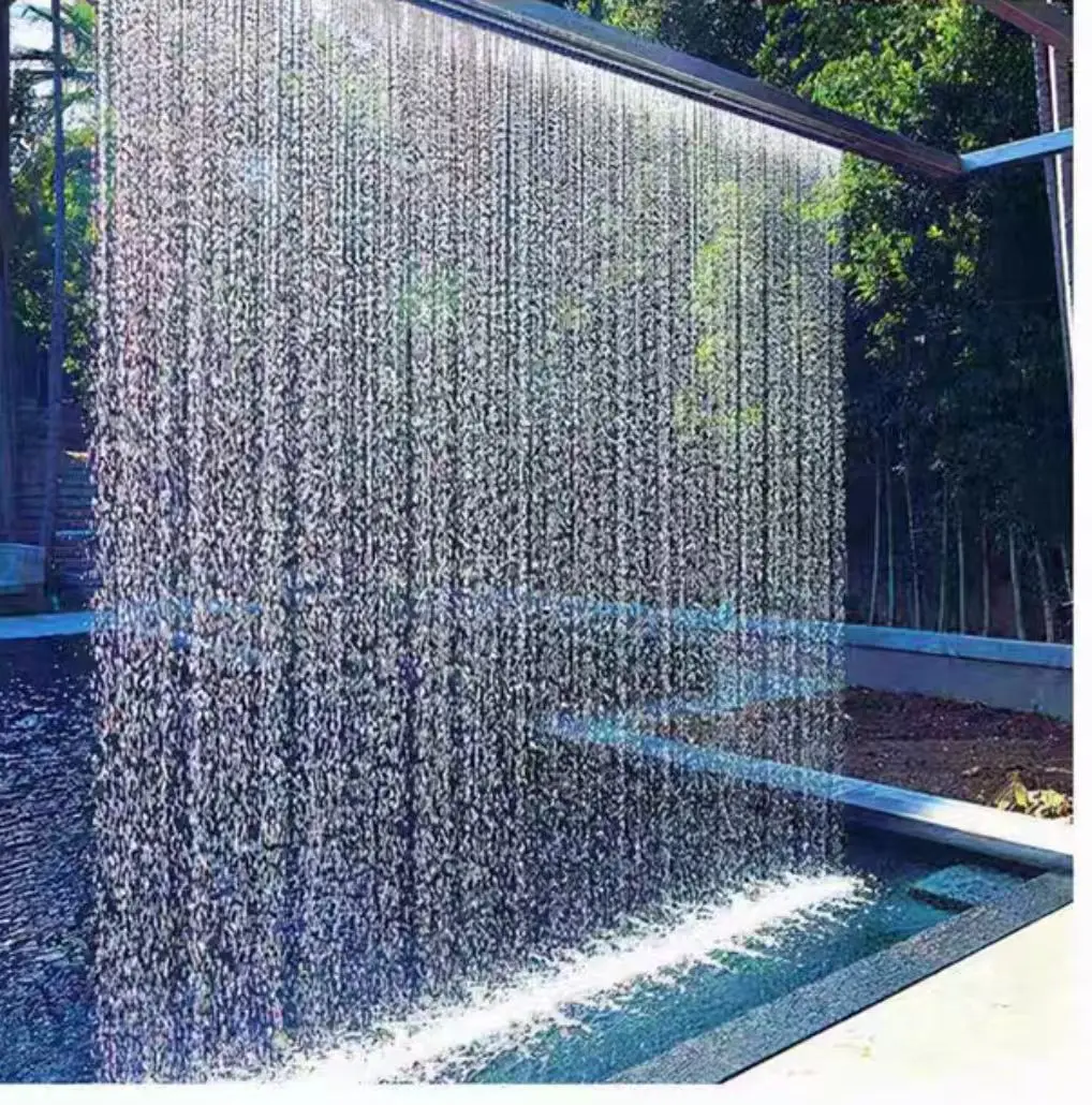DC Water Curtain Flow Waterfall, Waterfall Fountain Equipment, Waterfall Landscape, Garden Water Feature Wall