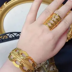 24K Gold Plated Dubai Bracelet  Ring YY10004