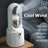 New Bladeless Fan With Spray Air Cooler Air Humidifier USB Fan Desktop Fan Portable Silent Air Conditioner