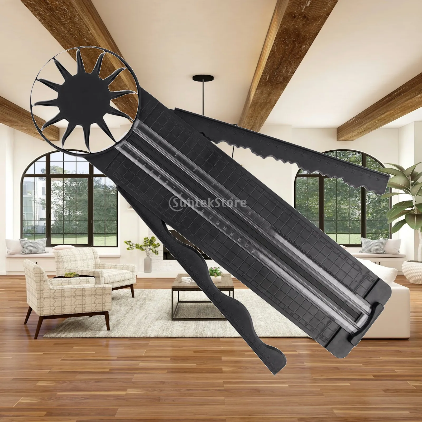 Paper Cutter with Rotating Blade Accurate Desktop Paper Cutter Scrapbooking Tool Manual Handy for Crafters, Crafting, Journaling