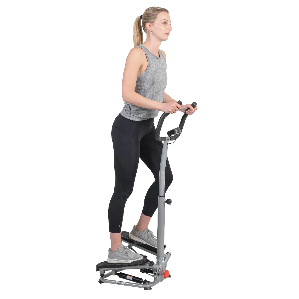 2023 New Sunny Health & Fitness Mini Twister Stair Stepper Climber Step Machine with Handlebar for Total Body Toning SF-S020027