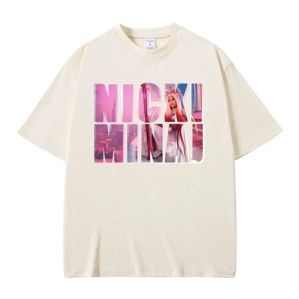 Rapper Nicki Minaj Pink Friday 2 Graphic Print Tshirt Men Women Hip Hop Fashion Casual T-shirts Short Sleeve Men's Vintage Tees