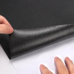 50X67 50X137 100x137cm Czarna samoprzylepna skórzana taśma naprawcza Sofa Fotel samochodowy Samoprzylepne łatki PU Vinyl Leather Repair