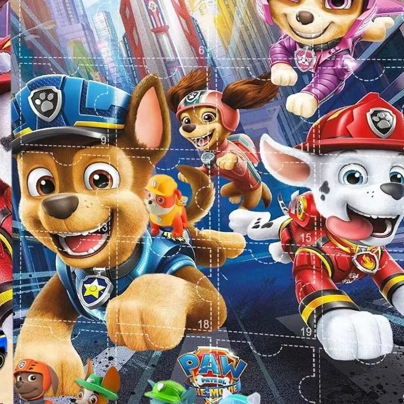 Anime Paw Patrol Dog Calendar Model Toy Advent With Figures Halloween Countdown Toys Collectible Christmas Gift For Children Toy