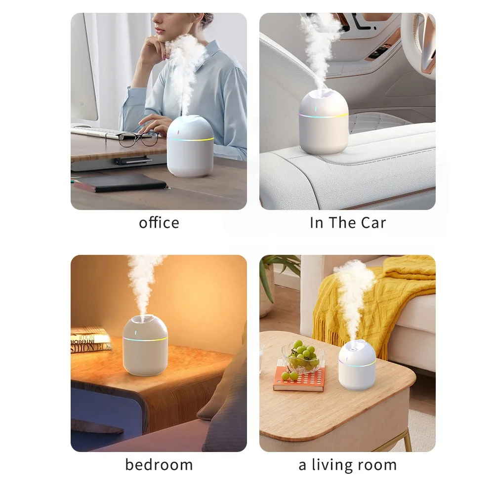 270ML Air Humidifier Cool Mist Aroma Diffuser LED Night Light  power-off protect USB Humidificador For Home Office view 4
