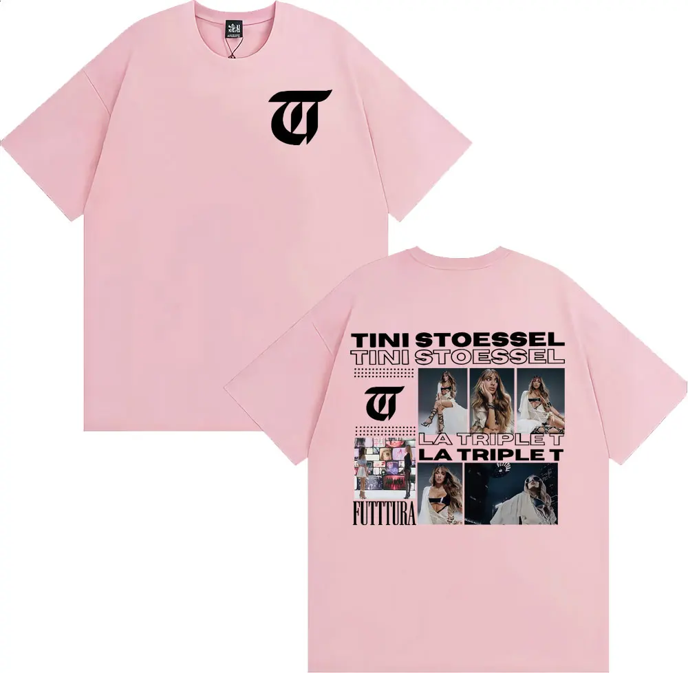 تي شيرت TINI STOESSEL La Triple T Futura 2025 Tour تي شيرت للرجال والنساء ملابس عصرية جمالية تي شيرت قطني مريح غير رسمي #5