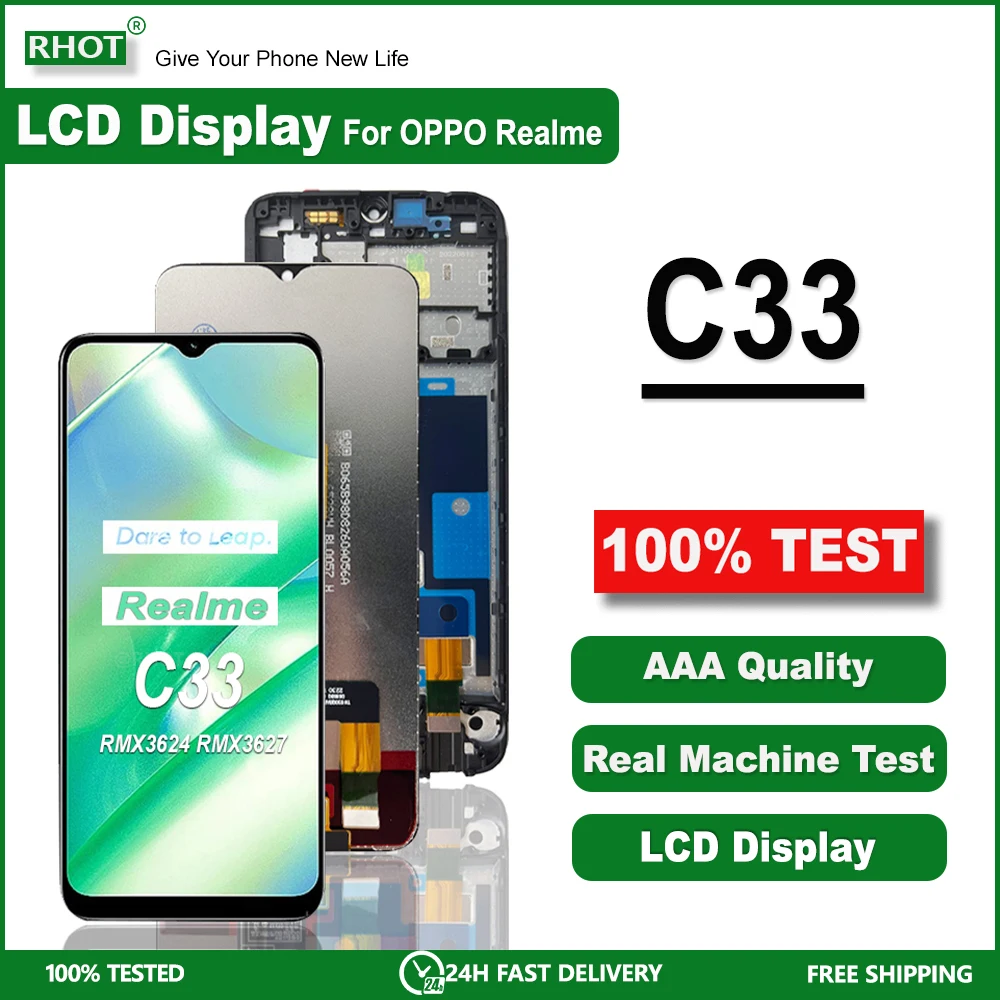 

6.50" LCD For OPPO Realme C33 LCD Touch Screen Digitizer assembly For Realme C33 2023 LCD RMX3624 RMX3627 LCD Premium Display