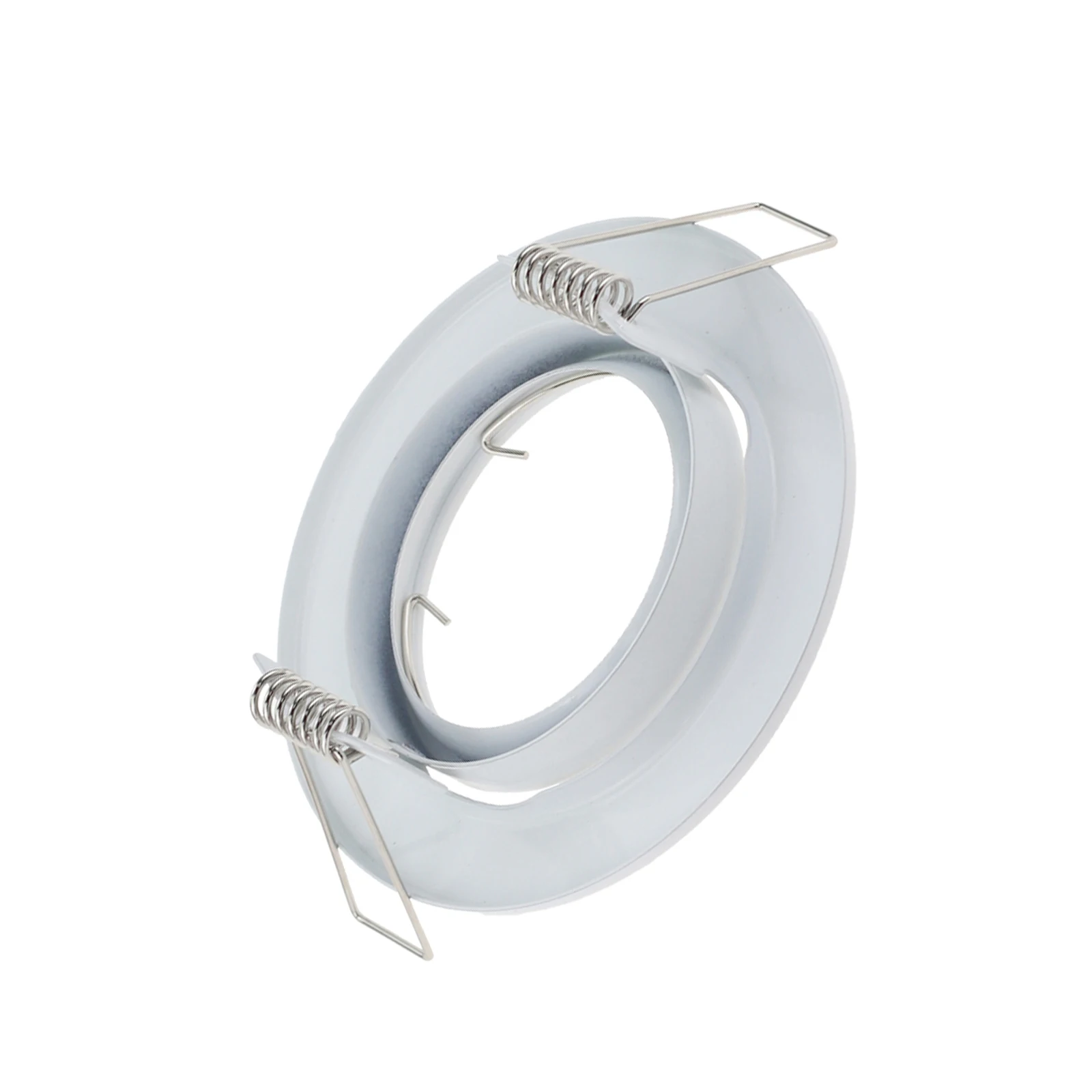 6pcs Round Recessed Led Ceiling Light Frame Fitting Down Light Fixture for MR16 GU10 Bulb Changeable Base Socket Light