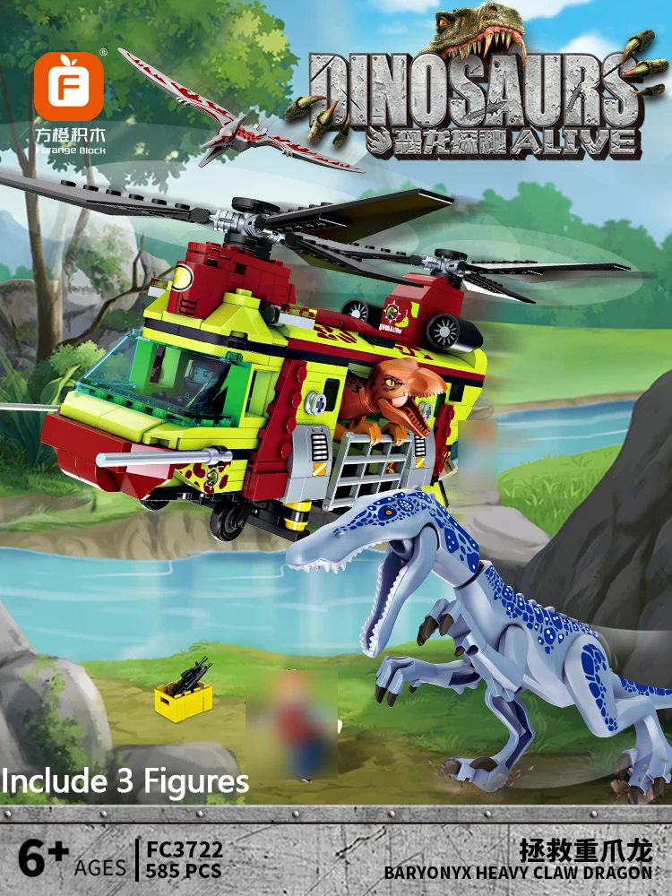 Blocs de construction Jurassic Dino World, véhicule tout-terrain tyrannosaure, Triceratops, camion de Transport, figurines de dinosaures, briques, jouets DIY