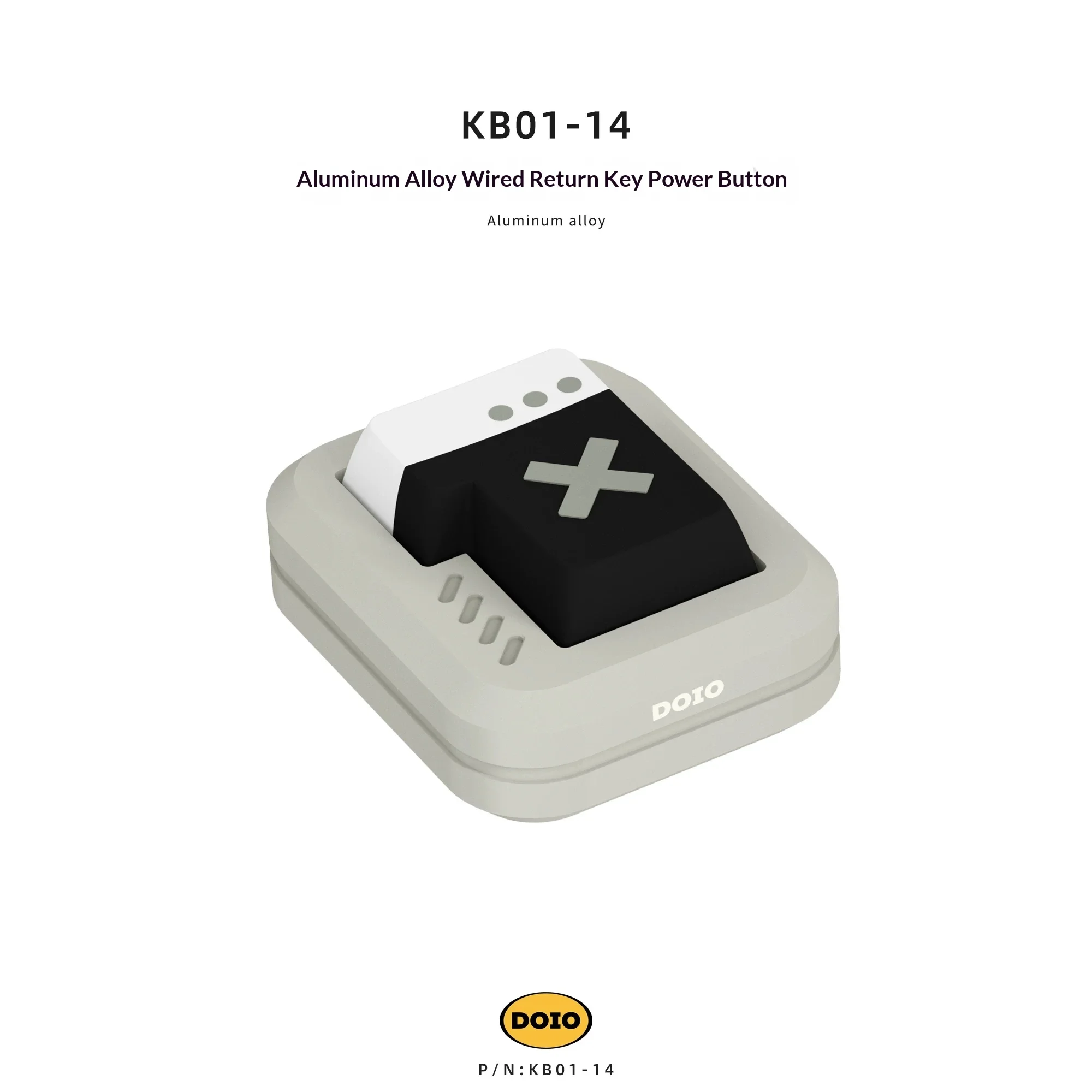 DOIO KB01-14 Carriage Return Power On Key Dual Compatible CNC Machining Of Shaft Seat Wired Carriage Return Power On Key Gifts