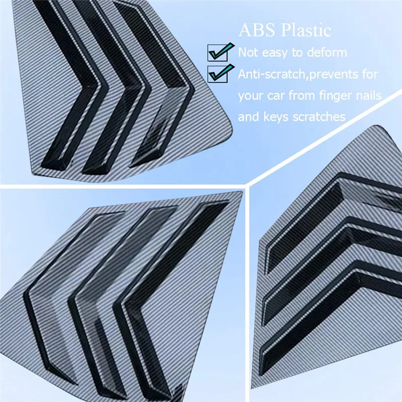 

Для Nissan Rogue 2021-2023 жалюзи заднего бокового окна спортивный стиль вентиляционное отверстие совок украшение (узор из углеродного волокна) Запчасти