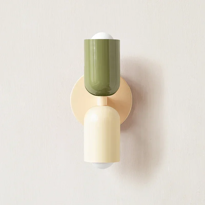 Colorful Wall Lights Nordic Minimalist Modern Bedroom Bedside Aisle Living Room Kids Background Wall Lamp E27 Home Decor