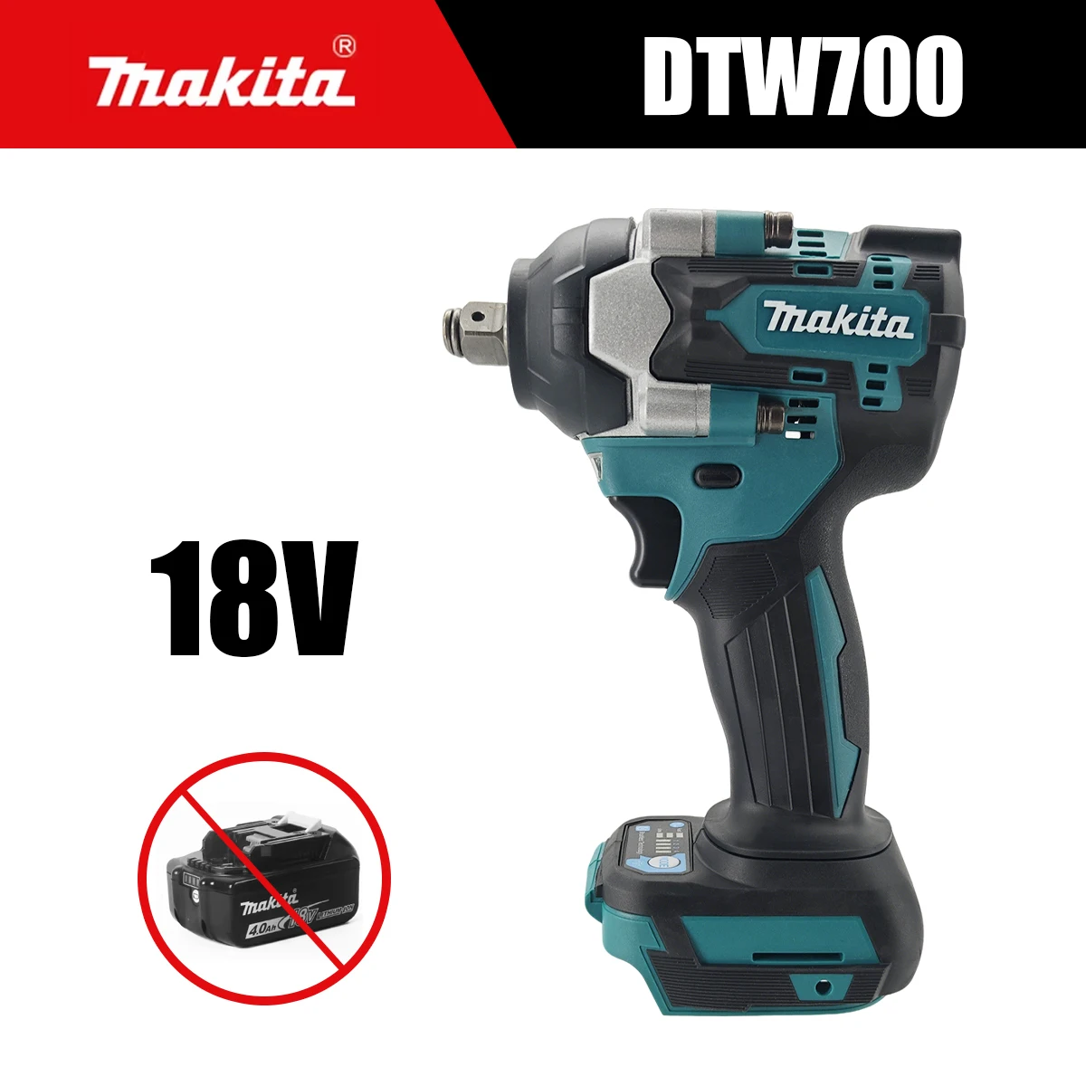 Makita DTW700 18V borstelloze elektrische sleutel Accuboormachine Schroevendraaier Gratis levering Groot koppel Elektrisch gereedschap Momentsleutel