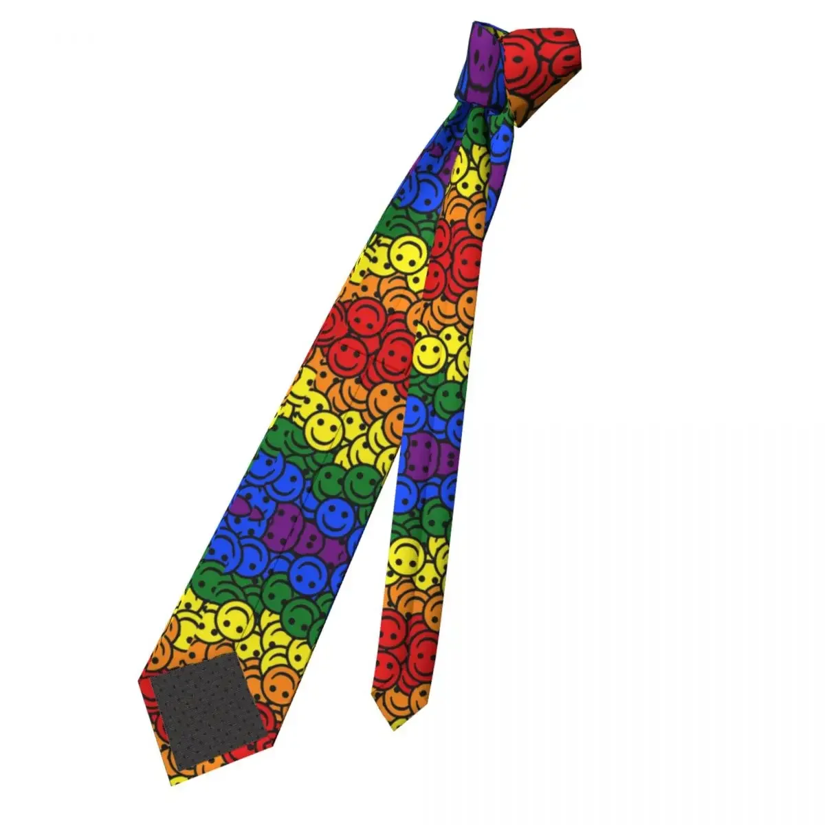 Smile Gay Pride Neckties Men Women Polyester 8 cm Rainbow Lgbt Lesbian Neck Tie Mens Silk Wide Suits Accessories Gravatas Office