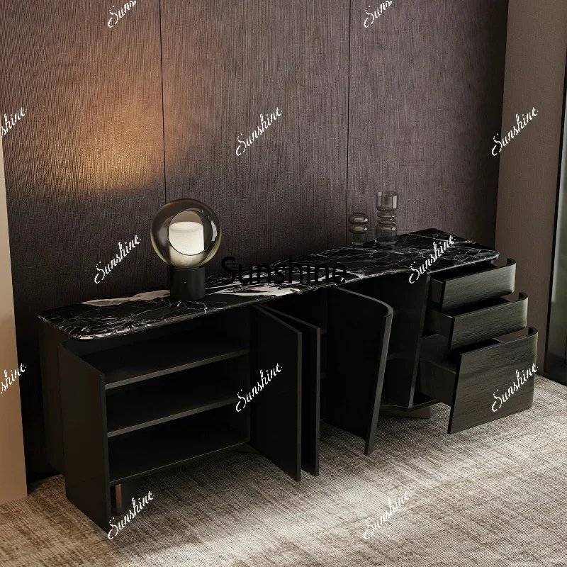 Marble porch cabinet light luxury high-end storage decorative cabinetTJ