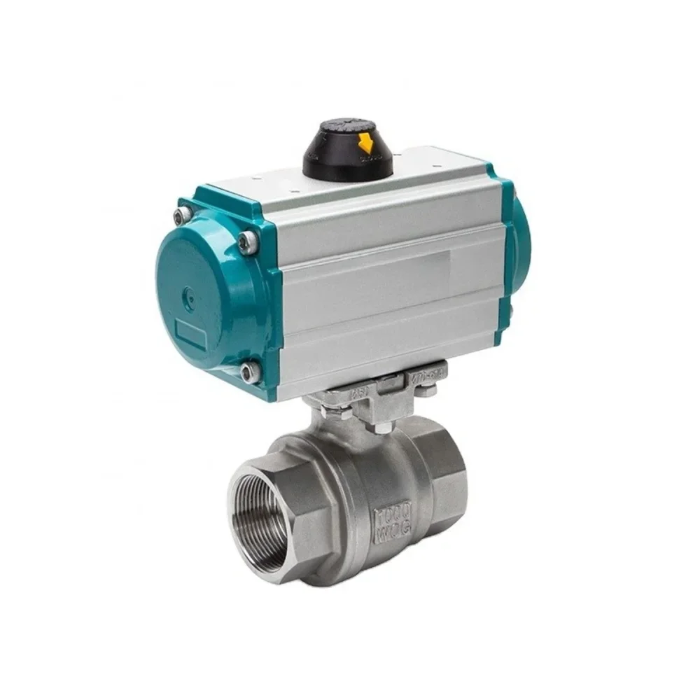 Threaded Stainless Steel Ball Valve High Quality Industrial Pneumatic Two-piece Ball Valv