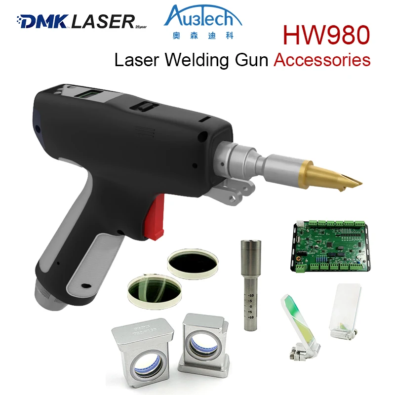 HW980 Laser Welding Gun Parts Nozzle Lens Consumables Sealing Ring Fixed Plate Screen Cable Accessories For Au3tech HW980 Head