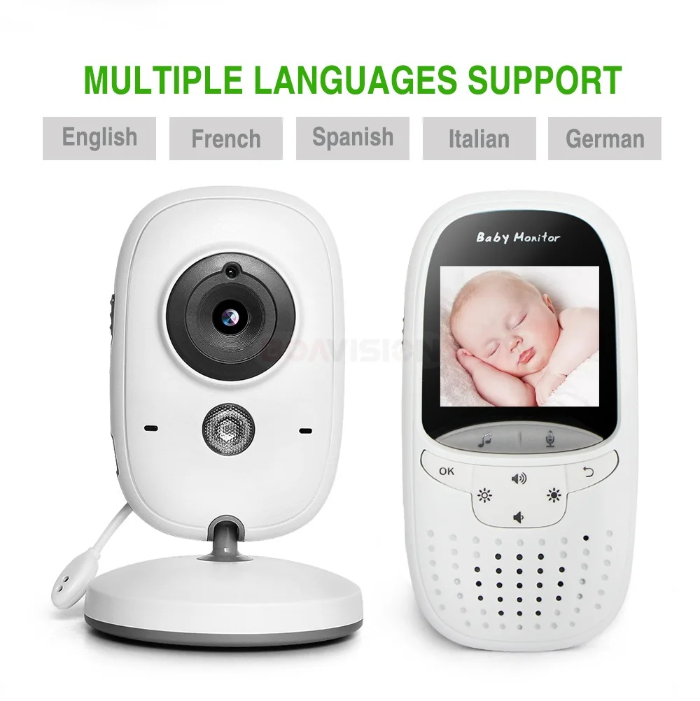 

Baby Monitor VB602 IR Night Vision Temperature Monitor Lullabies Intercom VOX Mode Video Talkie Babysitter Baby Camera Walkie