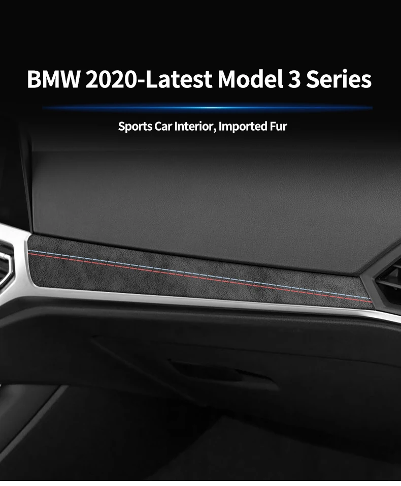Für BMW 2020-Neuestes Modell 3er G20 G21 G28 Mittelkonsole Armaturenbrett Trim Aufkleber Auto Innenzubehör Aus Alcantara – Detail 1