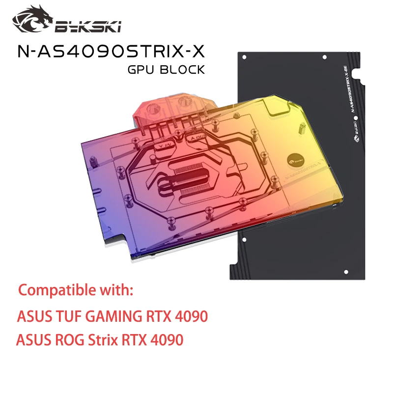 Bykski-bloco de Gpu para Asus Tuf Gaming Rtx 4090 Rtx4090 Rog Strix Placa de Vídeo Resfriamento a Água Radiador N-as4090strix-x