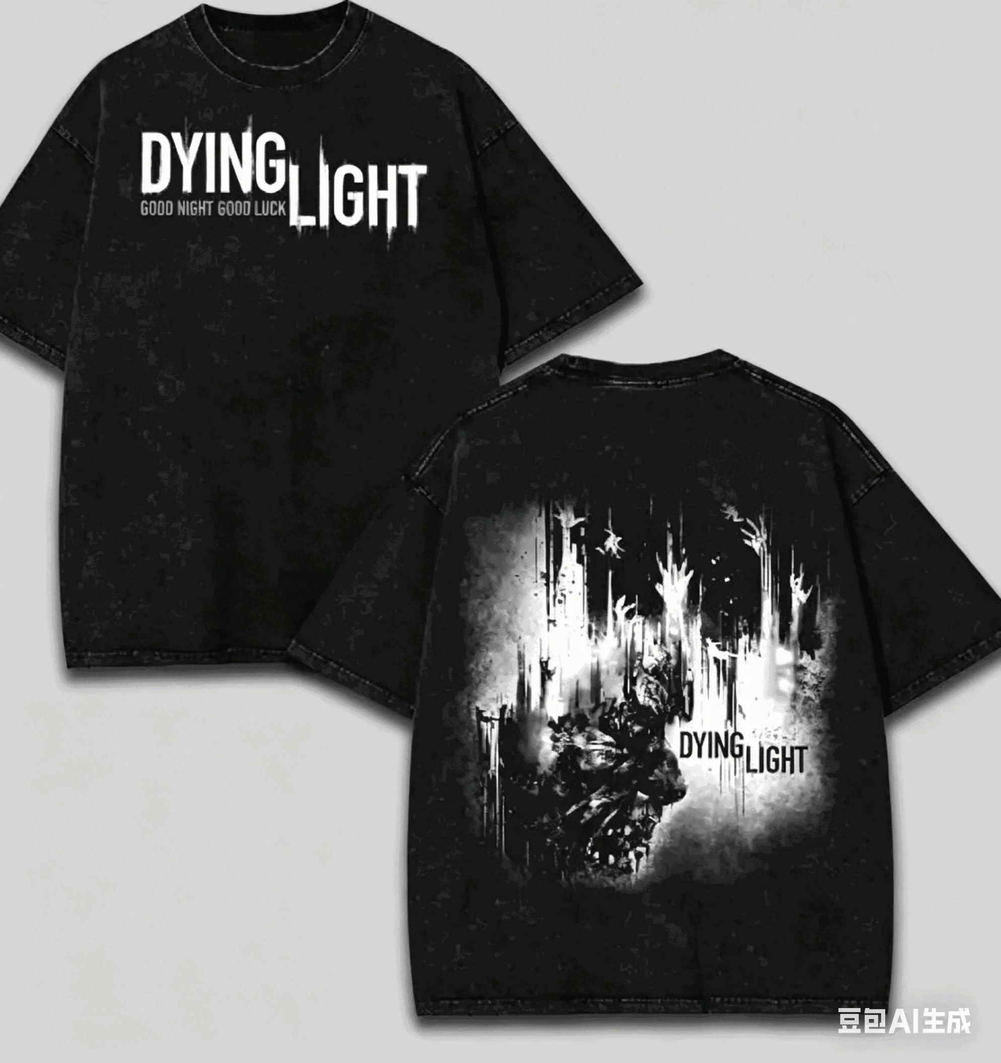 Camiseta Dying Light Lavada, Nuevo Modelo 2026, Ropa con Personalidad, Prenda para Todo el Año, Moda Retro Vintage, Suave y Holgada para Parejas