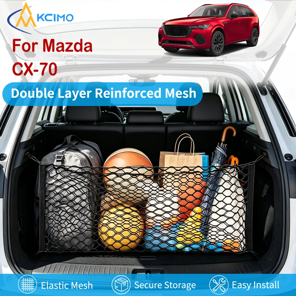 Durable Luggage Mesh for Mazda CX-70 High-Capacity Car Trunk Storage Fixed Net Pockets Simplify Organizer Vehicle supplies