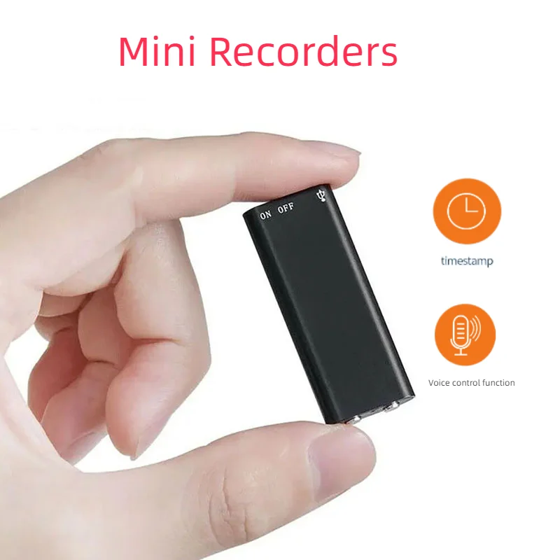 Ultra Mini Activated Voice Recorder Digtal Sound Record Voice-controlled Intelligent Listen  4-64GB Device Dictaphone MP3 Player