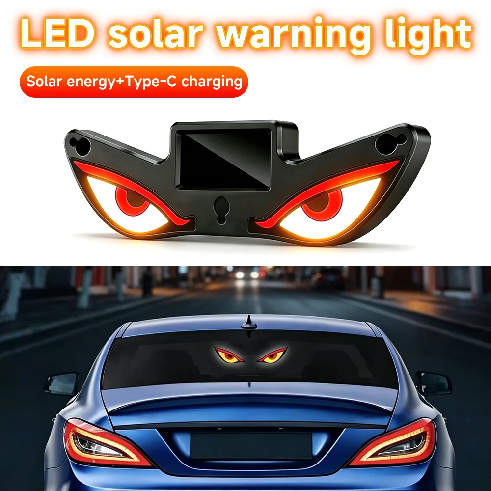 For Hyundai Sonata Santa Fe Tucson TL NX4 Elantra Solaris Accent Creta Kona I20 I30 Ix25 Car Solar Devil Eye LED Warning Light view 3