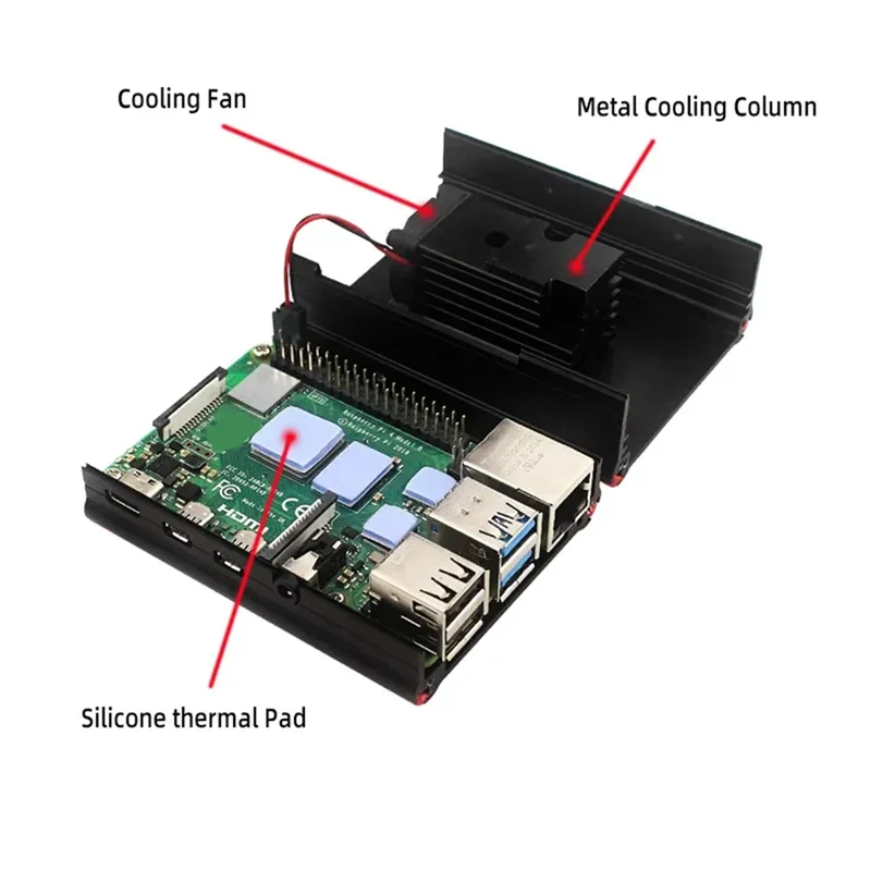A13E-Raspberry Pi 4, алюминиевый корпус, защитный чехол от падения для Pi 4, для Raspberry Pi 4
