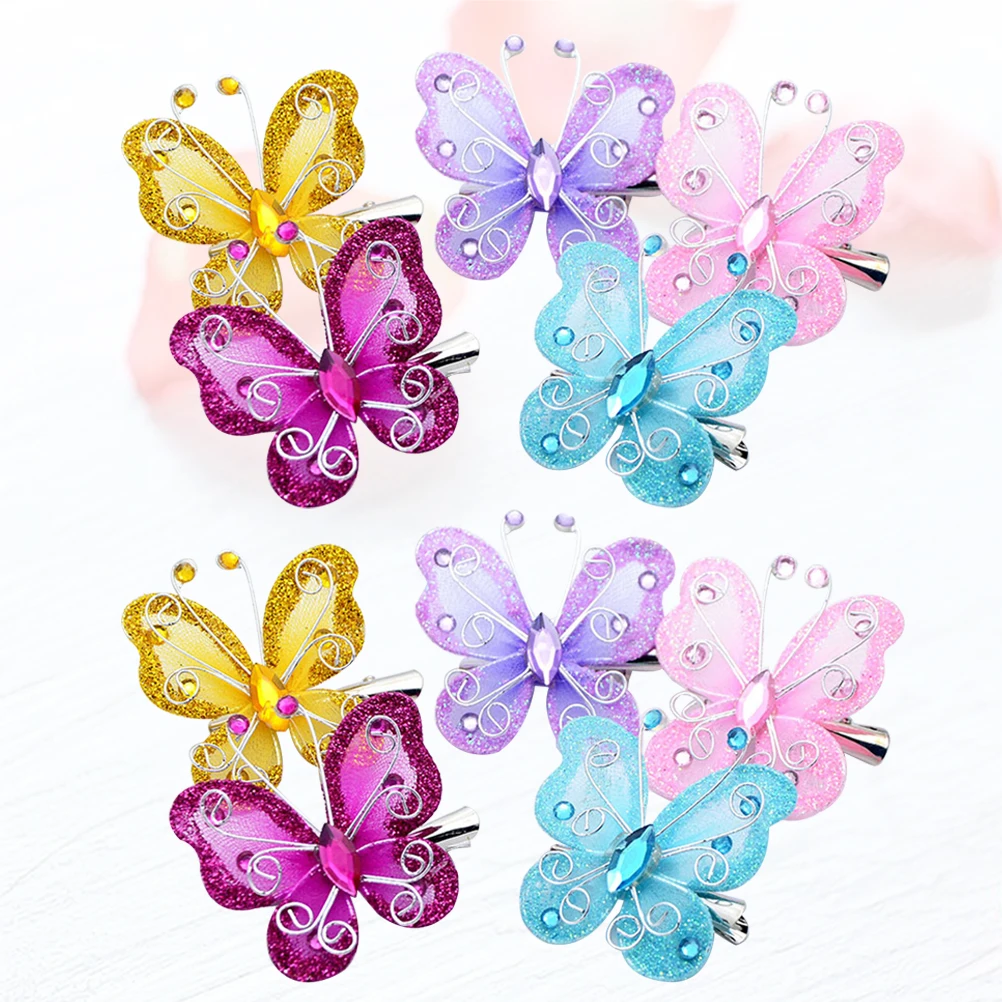 

10Pcs Butterfly Hair Clips Elegant Durable Hairpin for Girls Women Kids Photo Party Gift Accessories Kids Hair Clips