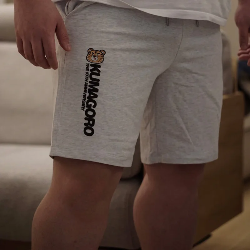 クモロ-メンズコットンビーチショーツ,限定版,グレー,ネイビーブルー,タイガー,ベア,ゲイ,ジム,フィットネスパンツ,サイズs, m, l, xl, xxl