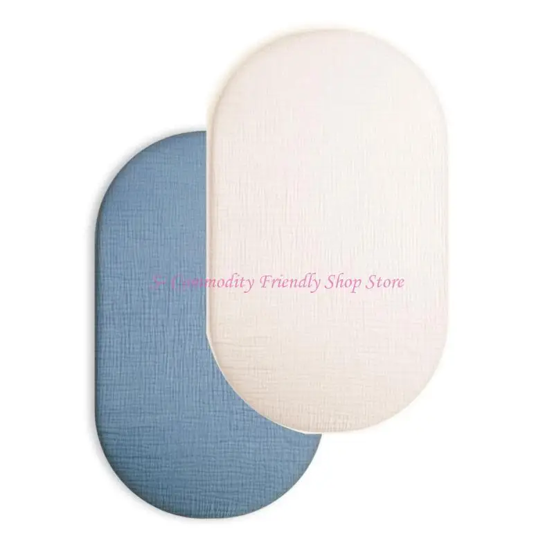85AE 2Pcs/set Baby Fitted Bassinet Sheet Newborns Changing Pad Cover Breathable Fitted Sheets Cradles Mattress Cover