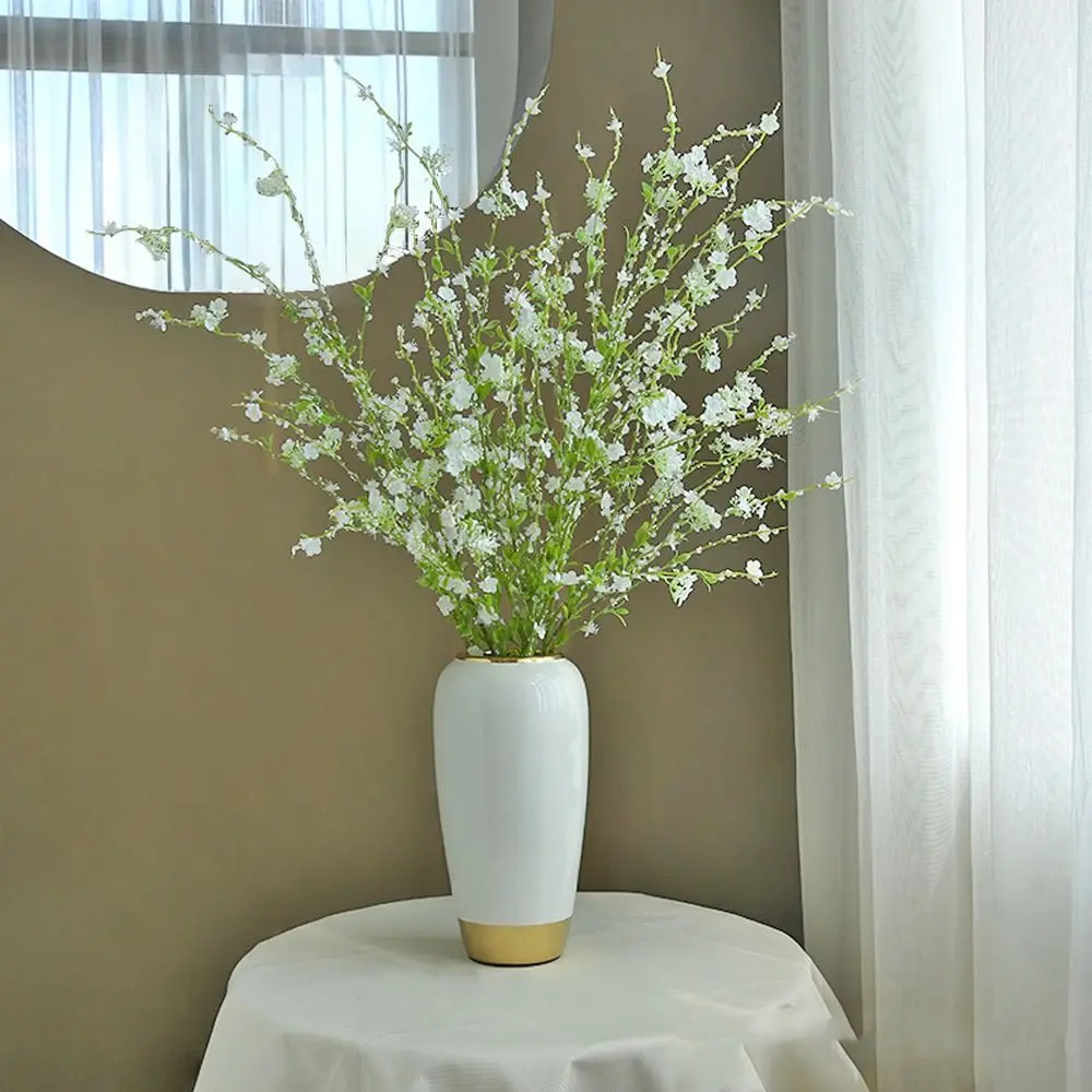 พลาสติกประดิษฐ์ Snow Willow สาขาเหมือนจริง Handmade จําลอง Snow Willow DIY Elegant พืชปลอม